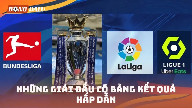 Những giải đấu có bảng kết quả hấp dẫn